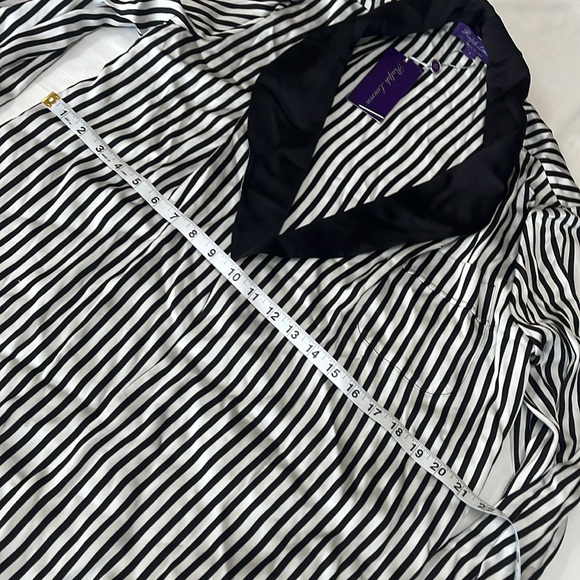 Ralph Lauren’s purple label black-white shiny viscose coat-dressing M in Italy. - Picture 3 of 16